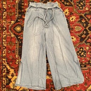 Blue Wide-Leg REWASH Pants